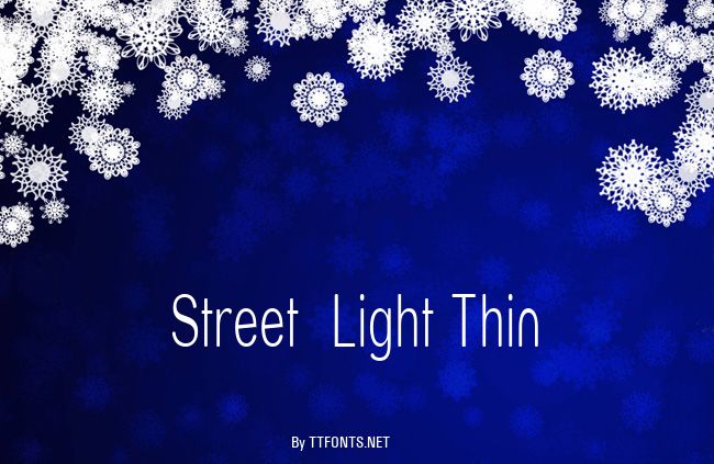 Street  Light Thin example